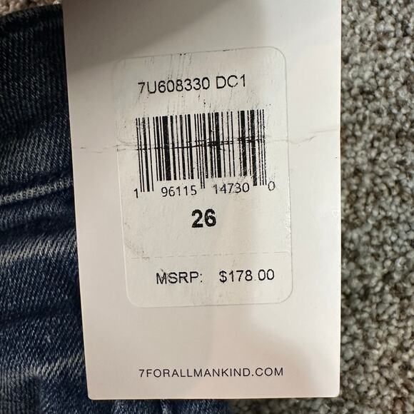 7 FOR ALL MANKIND Women's Cropped Alexa Size 26 In Dulce - Picture 10 of 16